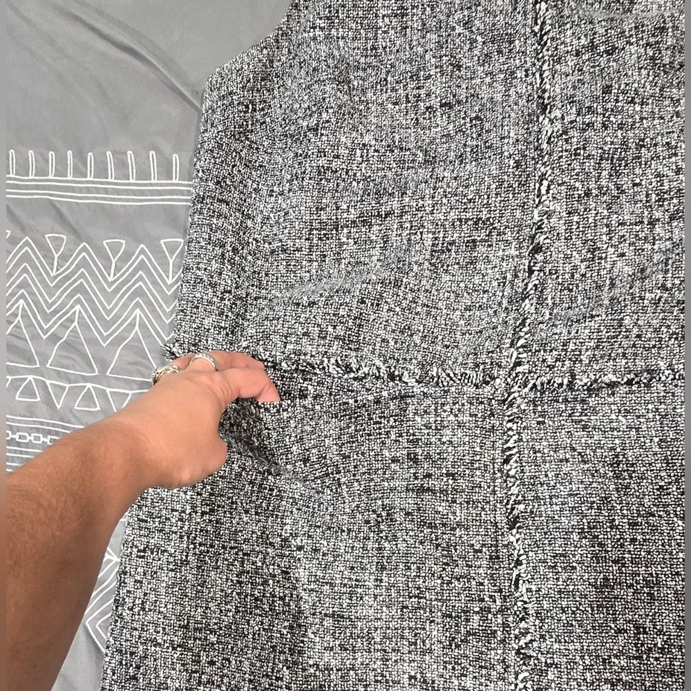 Michael Kors Black And White Tweed Shift Dress Size 14W - Picture 8 of 8